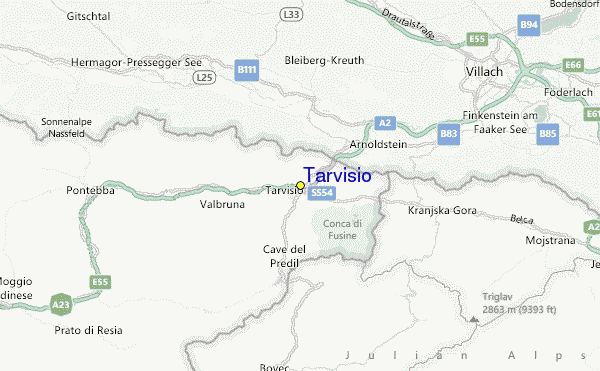 tarvisio mapa Tarvisio Ski Resort Guide, Location Map & Tarvisio ski holiday  tarvisio mapa