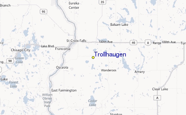 Trollhaugen Ski Resort Guide Location Map Holiday Regional Map Local