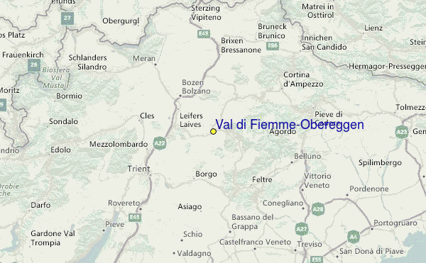 Val di Fiemme-Obereggen Ski Resort Guide, Location Map & Val di Fiemme