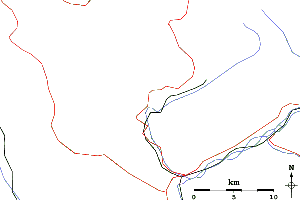 Roads and rivers close to Aflenz