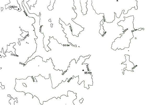 Attitash Bear Peak neighbourhood contours