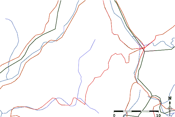 Roads and rivers close to Autrans