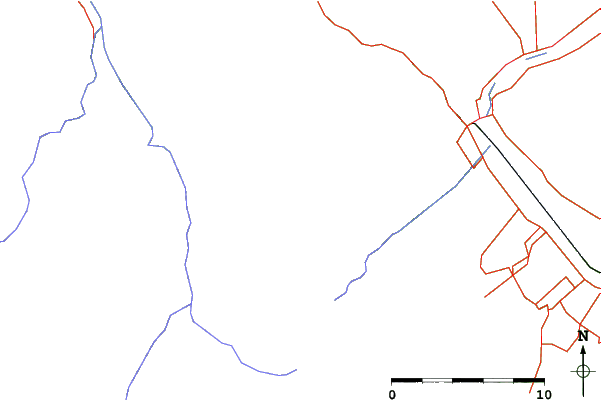 Roads and rivers close to Awakino Ski Area
