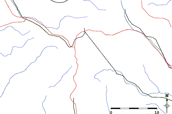 Roads and rivers close to Ballon d' Alsace