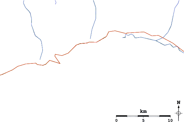Roads and rivers close to Bella Coola Heli Sports-Big Mountain