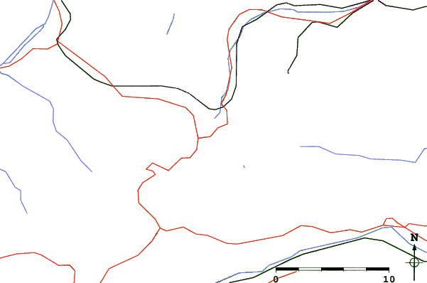 Roads and rivers close to Biberwier