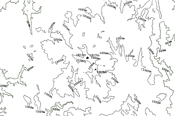 Bruncu Spina neighbourhood contours