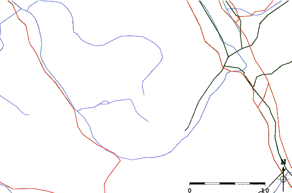 Roads and rivers close to Champéry