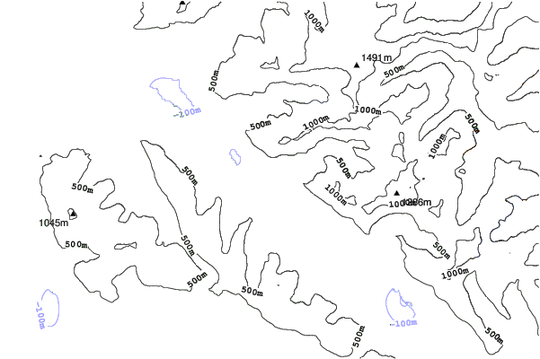 Eaglecrest Ski Area neighbourhood contours