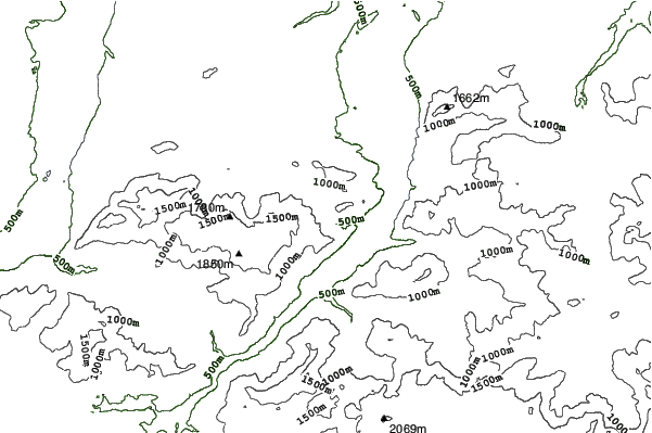 Ebensee am Traunsee neighbourhood contours