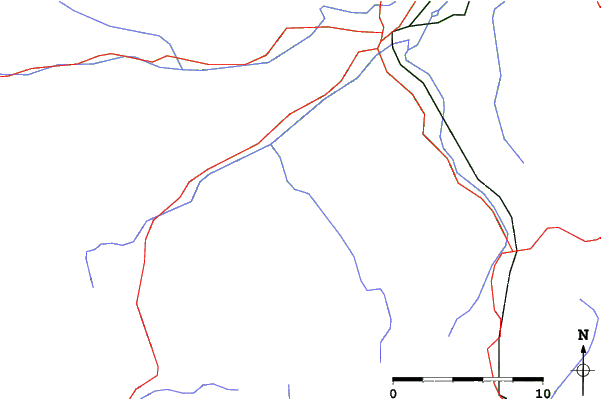 Roads and rivers close to Entracque