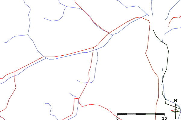 Roads and rivers close to Folgarida-Marilleva