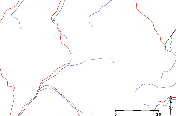 Roads and rivers close to Ussita Frontignano