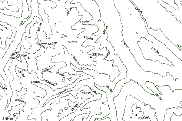 GAH Sunrise Lodge neighbourhood contours