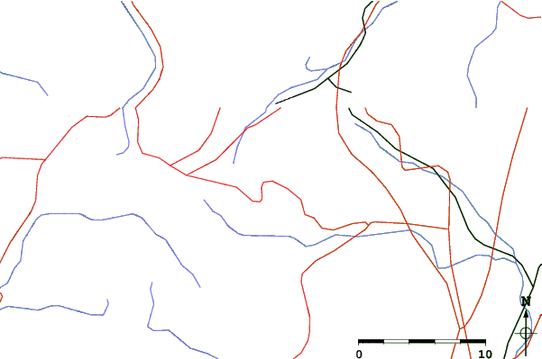 Roads and rivers close to Hachimantai