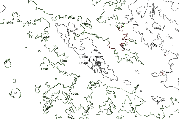 Ještěd neighbourhood contours