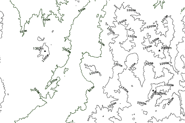 Kitashinshu Makinoiri Snow Park neighbourhood contours