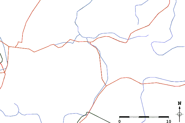 Roads and rivers close to Koessen-Hochkoessen/Unterberghorn