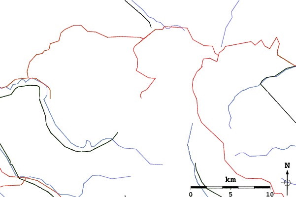 Roads and rivers close to La Bresse Hohneck
