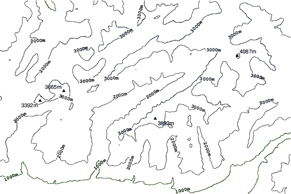Lauchernalp - Lötschental neighbourhood contours