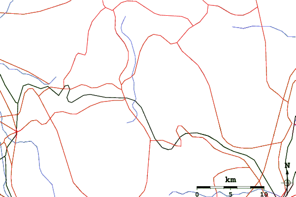 Roads and rivers close to Listel Ski Fantasia