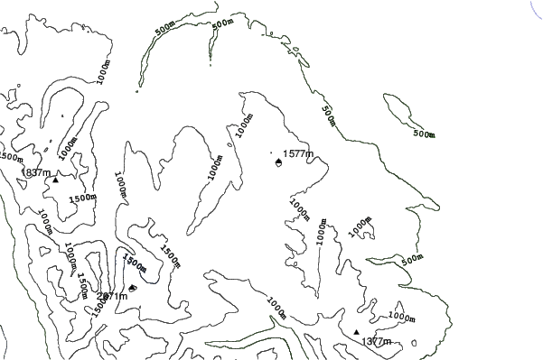 Mount Washington neighbourhood contours
