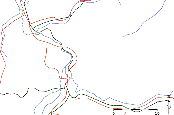 Roads and rivers close to Nayoro Piyashiri