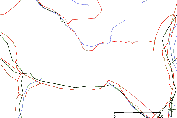 Roads and rivers close to Obertoggenburg - Toggenburg