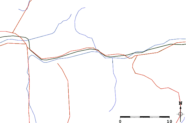 Roads and rivers close to Reiteralm