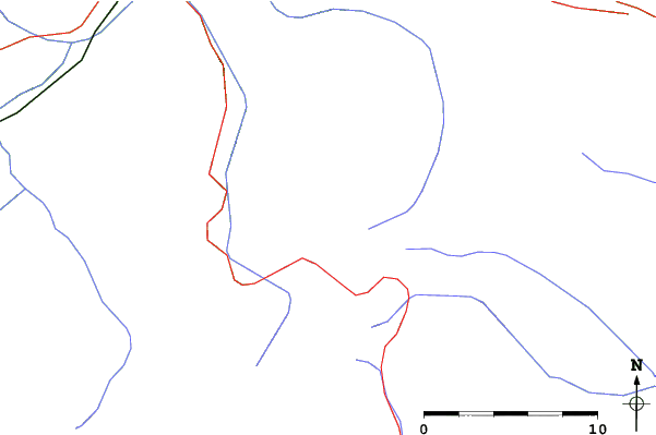 Roads and rivers close to Planneralm