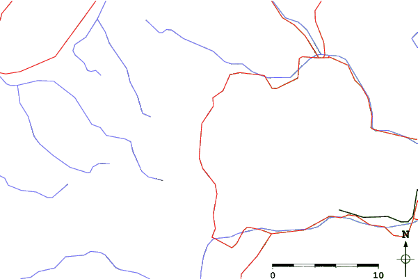 Roads and rivers close to Prali