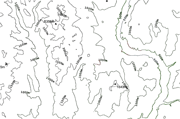 Red Mountain Resort neighbourhood contours
