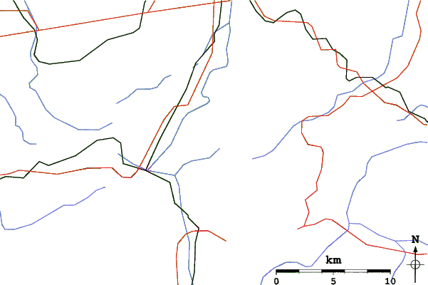 Roads and rivers close to Grüntenlifte