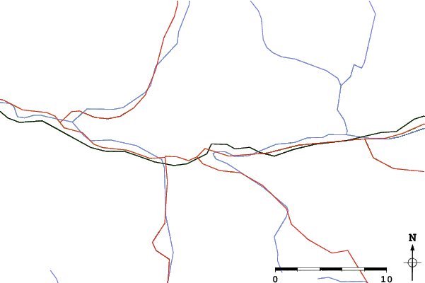 Roads and rivers close to San Candido/Innichen