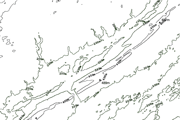 Shawnee Mt neighbourhood contours