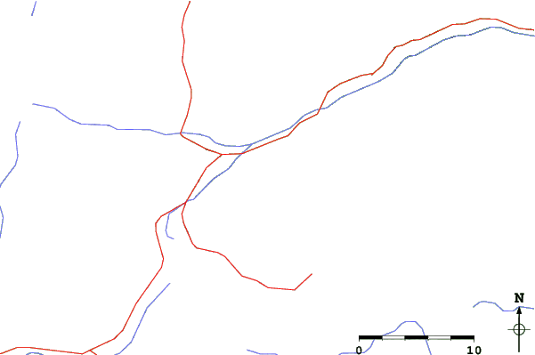 Roads and rivers close to Ski Apache