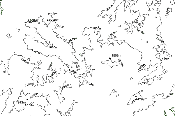 Ski Beech Mountain Resort neighbourhood contours