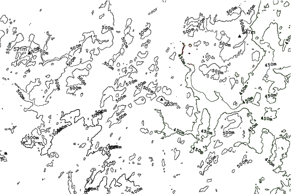 Ski Brule neighbourhood contours