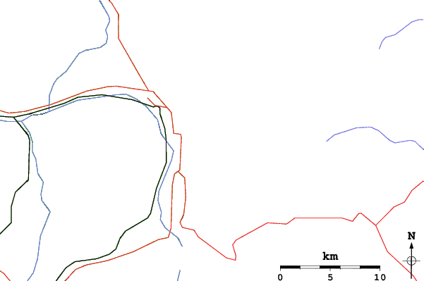 Roads and rivers close to Steamboat
