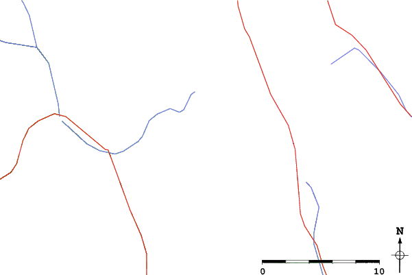 Roads and rivers close to Talus Lodge