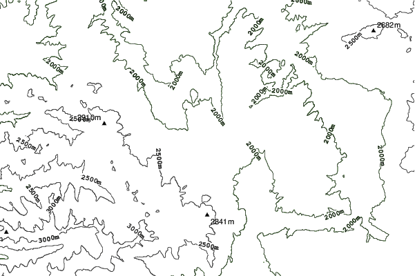 The Canyons neighbourhood contours