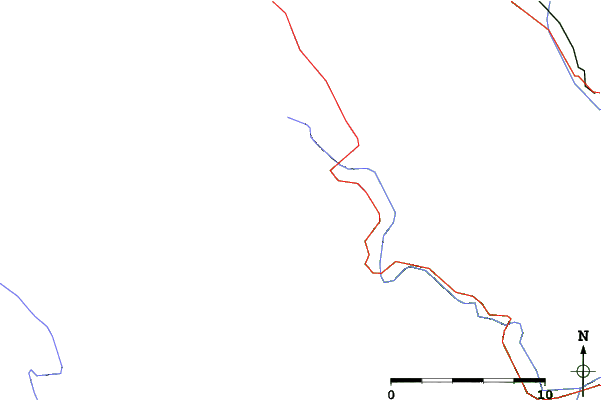 Roads and rivers close to Tršću
