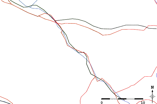 Roads and rivers close to Tschagguns