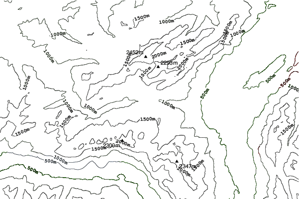 Wildhaus - Toggenburg neighbourhood contours