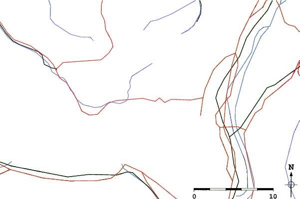 Roads and rivers close to Wildhaus - Toggenburg