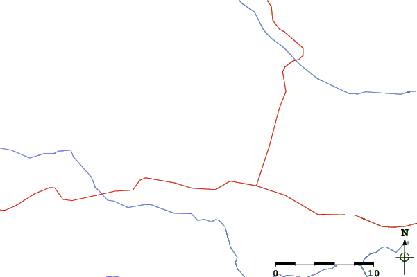 Roads and rivers close to Wolf Mountain