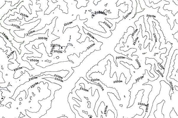 Zuoz/Engadin neighbourhood contours