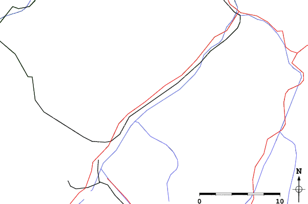 Roads and rivers close to Zuoz/Engadin