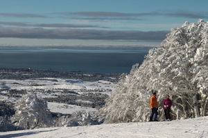 Vista del Estrecho de Magallanes y Punta Arenas, Cerro Mirador photo