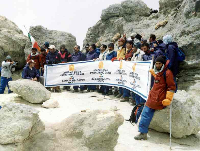 Iranian Disabled Climbing Group on Damavand Summit, Mount Damavand